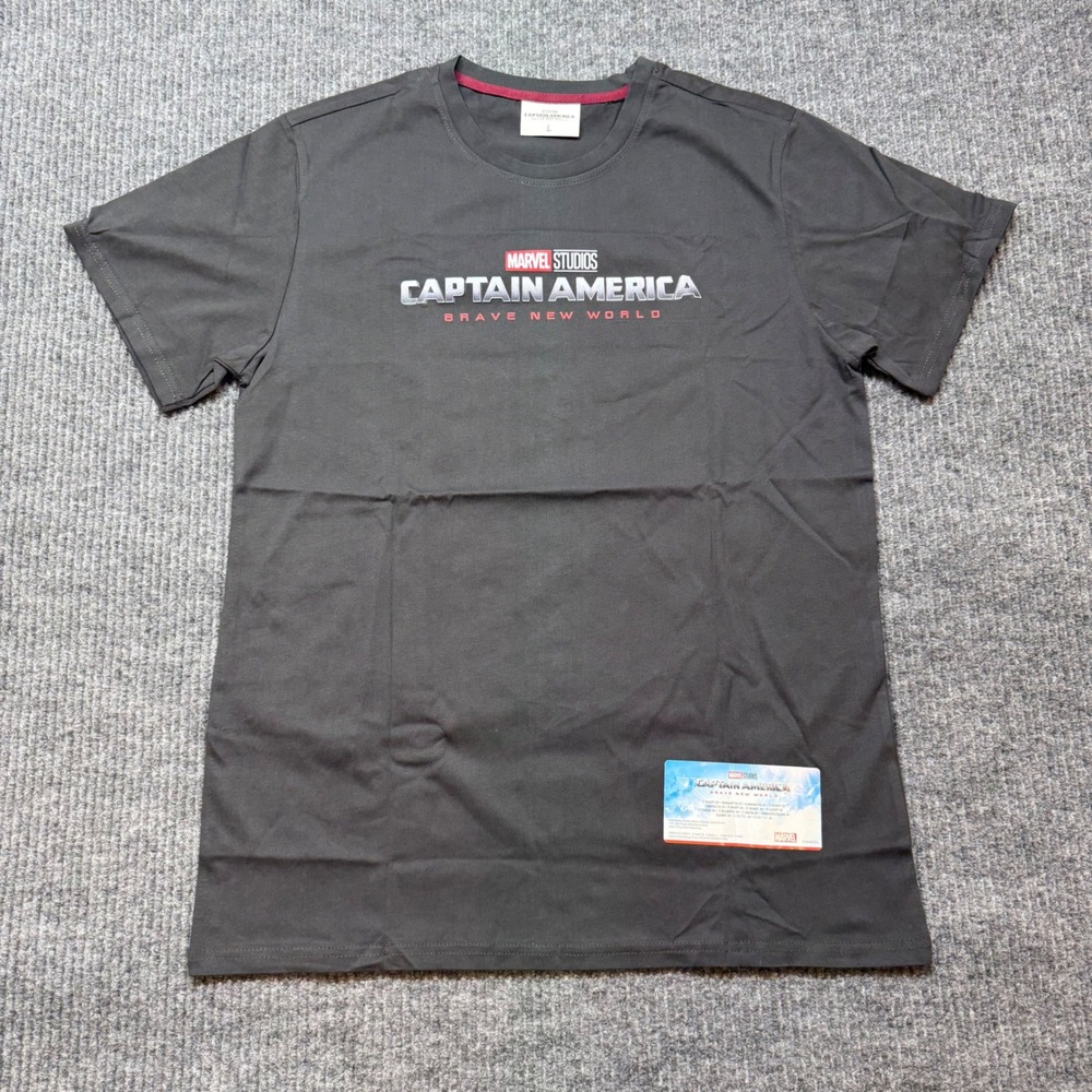 Marvel Captain America Brave‎ New World Tee Black Graphic Shirt Large Comiccore